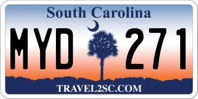 SC license plate MYD271