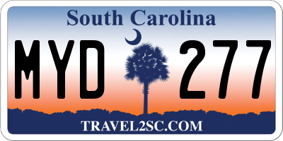 SC license plate MYD277