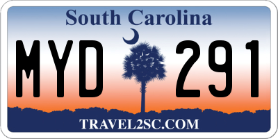 SC license plate MYD291