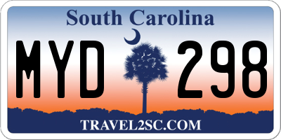 SC license plate MYD298