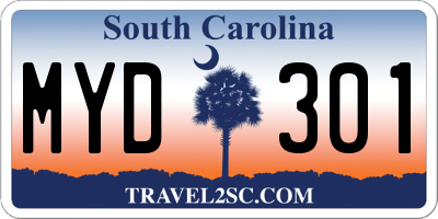SC license plate MYD301
