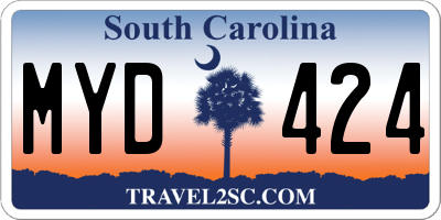 SC license plate MYD424