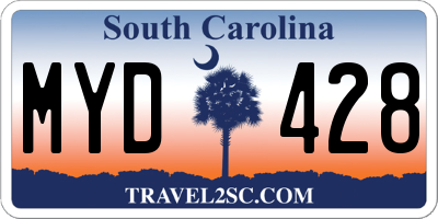 SC license plate MYD428