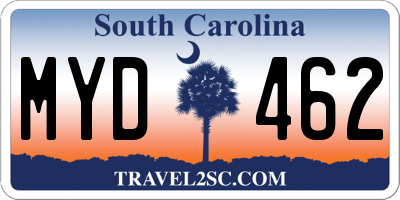 SC license plate MYD462
