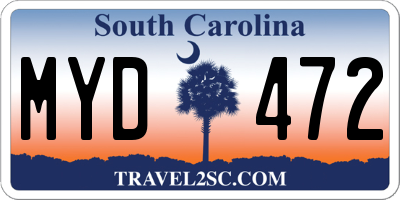 SC license plate MYD472