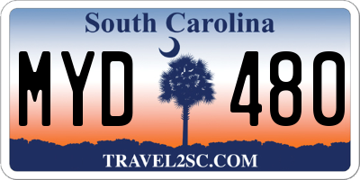 SC license plate MYD480