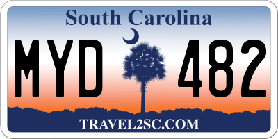 SC license plate MYD482