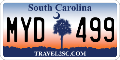 SC license plate MYD499