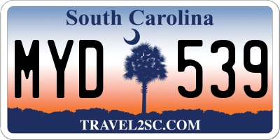 SC license plate MYD539