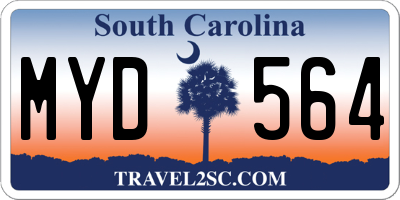 SC license plate MYD564