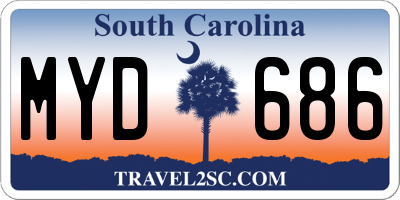 SC license plate MYD686