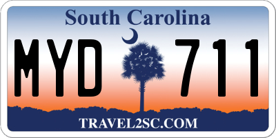SC license plate MYD711