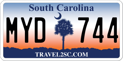 SC license plate MYD744