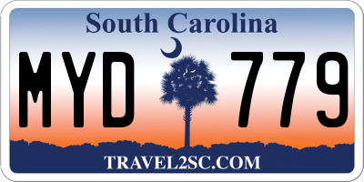 SC license plate MYD779