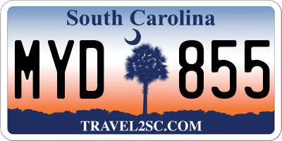 SC license plate MYD855