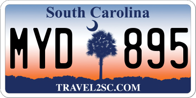 SC license plate MYD895