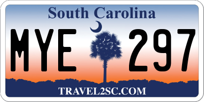 SC license plate MYE297
