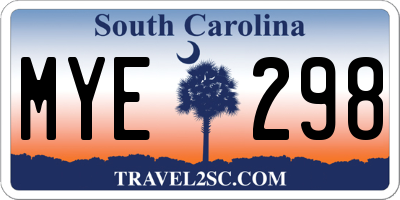 SC license plate MYE298