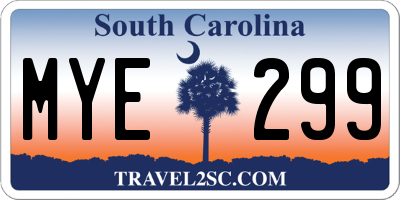 SC license plate MYE299