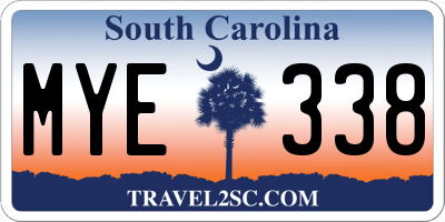 SC license plate MYE338