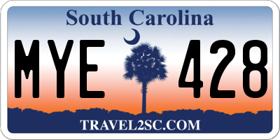 SC license plate MYE428