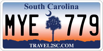 SC license plate MYE779