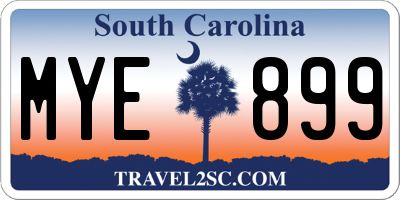 SC license plate MYE899