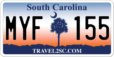 SC license plate MYF155