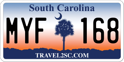 SC license plate MYF168