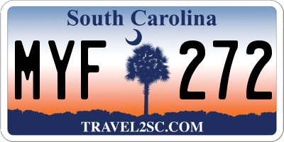 SC license plate MYF272