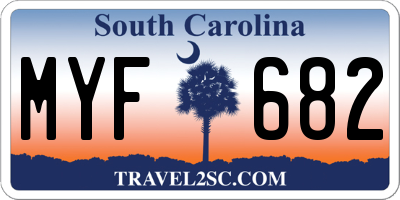 SC license plate MYF682