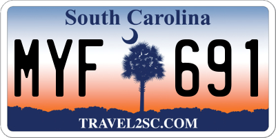 SC license plate MYF691