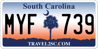 SC license plate MYF739