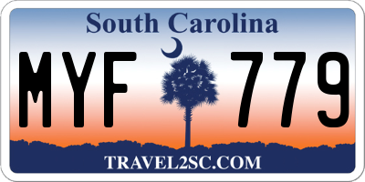 SC license plate MYF779