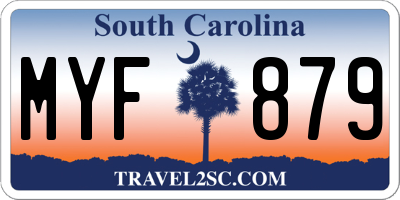 SC license plate MYF879