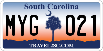 SC license plate MYG021