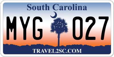 SC license plate MYG027