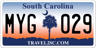 SC license plate MYG029