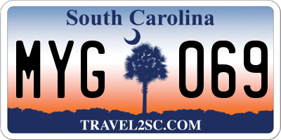 SC license plate MYG069