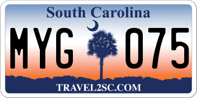 SC license plate MYG075