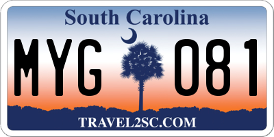 SC license plate MYG081
