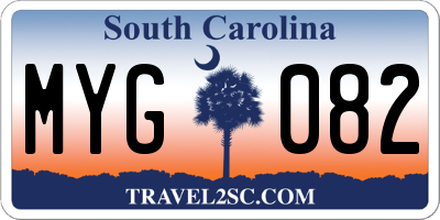 SC license plate MYG082
