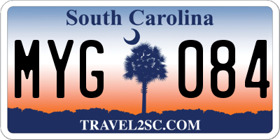 SC license plate MYG084