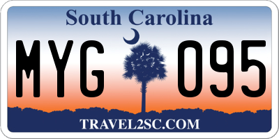 SC license plate MYG095