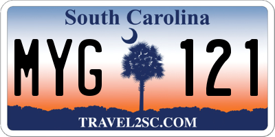 SC license plate MYG121
