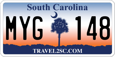 SC license plate MYG148