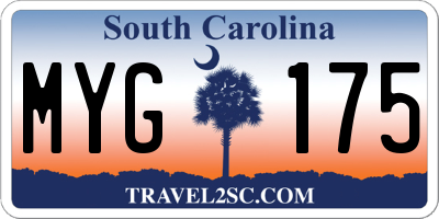 SC license plate MYG175