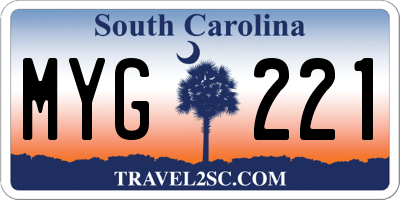 SC license plate MYG221