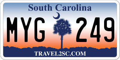 SC license plate MYG249