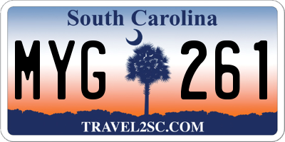 SC license plate MYG261